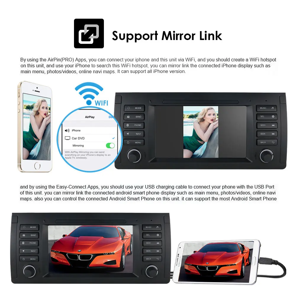 $119.99 Android 10 Autoradio Car GPS Navigation Radio for BMW 5 Series E39 X5 E53 M5 E38 Stereo Multimedia Player SWC Wifi Canbus Screen