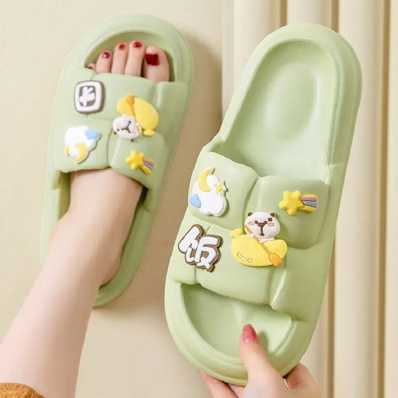 Slippers Women Men Shoes Women'S Home Slippers Platform Soft Sole Cute Cartoon Ladies Flip Flops Zapatillas Chaussons Slides