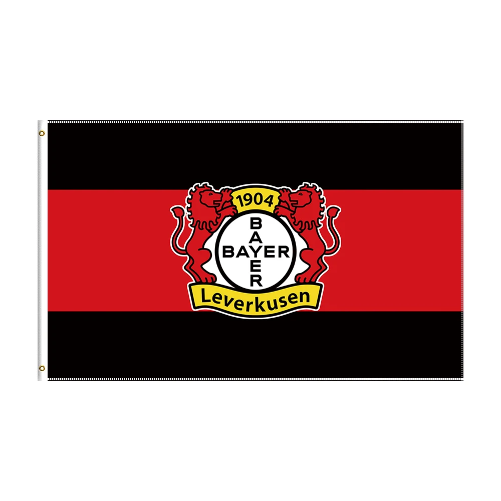 

3x5 Ft Bayer 04 Leverkusen Flag Polyester Printed Football Team Banner For Decor