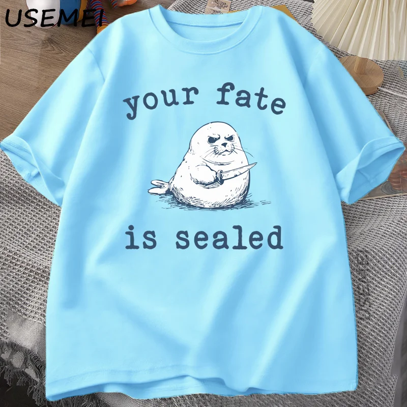 Your Fate Is Sealed Футболка Мужчины Женщины Harajuku Забавная футболка Животное Ретро Y2k