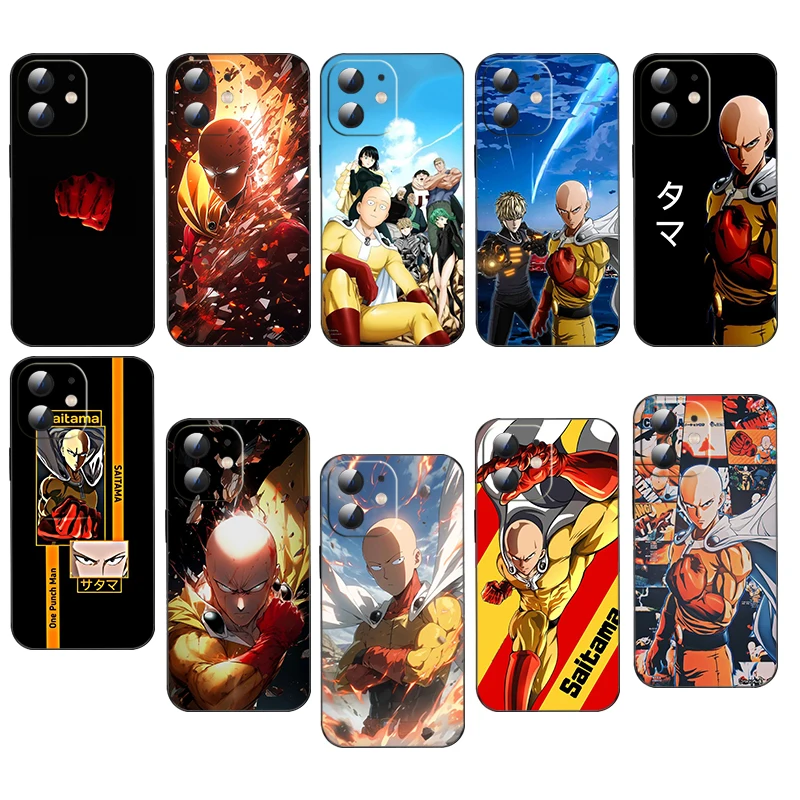Мягкий силиконовый чехол A-16 One Punch Man Hero для iPhone 15 16 Pro Max Plus
