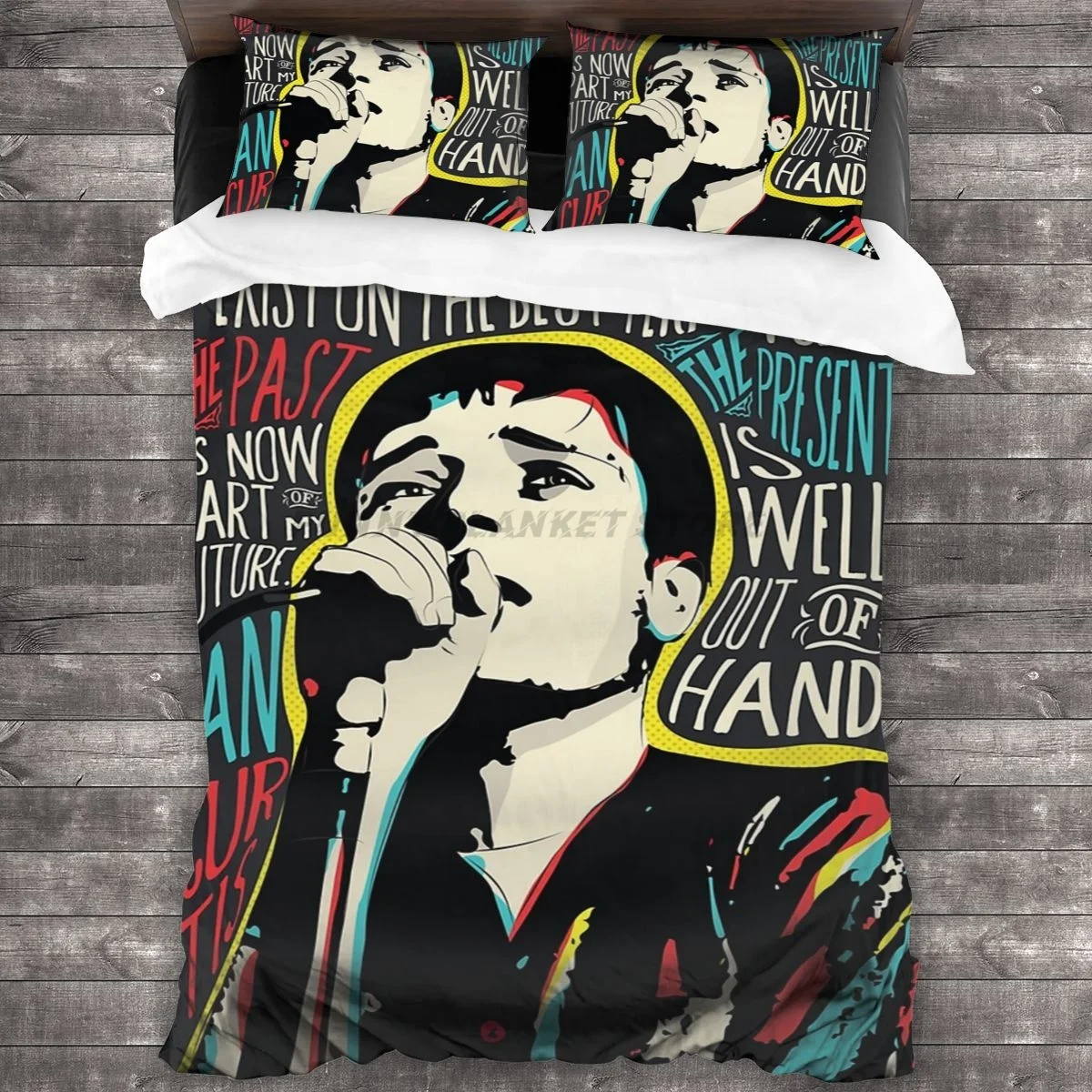 

Ian Curtis Joy Division Art Bedding Set Duvet Cover Pillowcases Comforter Bedding Sets Bedclothes