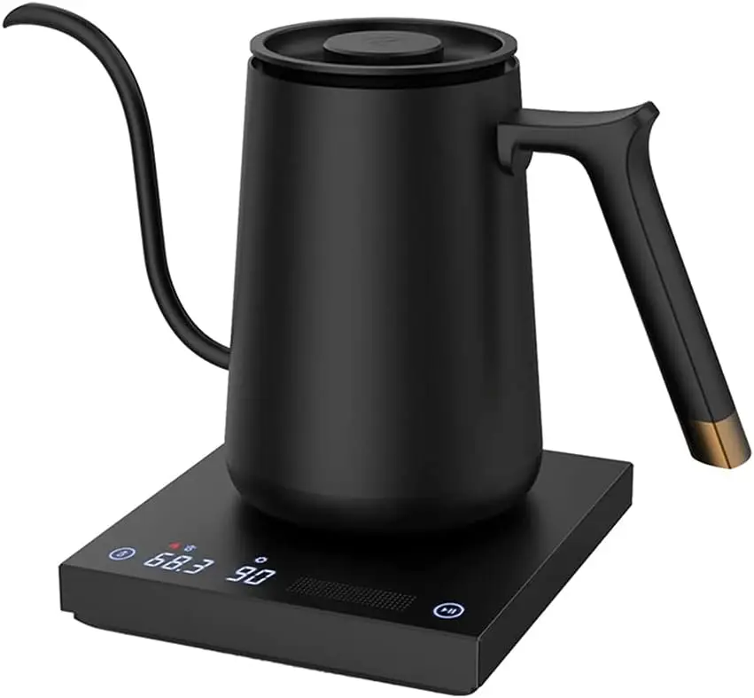 

Gooseneck Kettle, for Hand Drip Pour-Over Coffee Brewing, Precise Temp Adjust and Hold Setting, Quick Boil, Accurate Drip Stream
