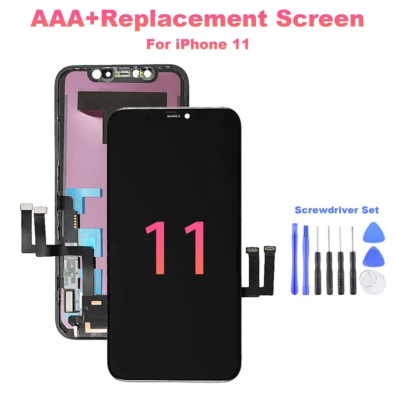 

AAA + ЖК-экран Incell для Iphone 11 + Набор отверток сменный ЖК-дисплей дигитайзер в сборе без битых пикселей экран