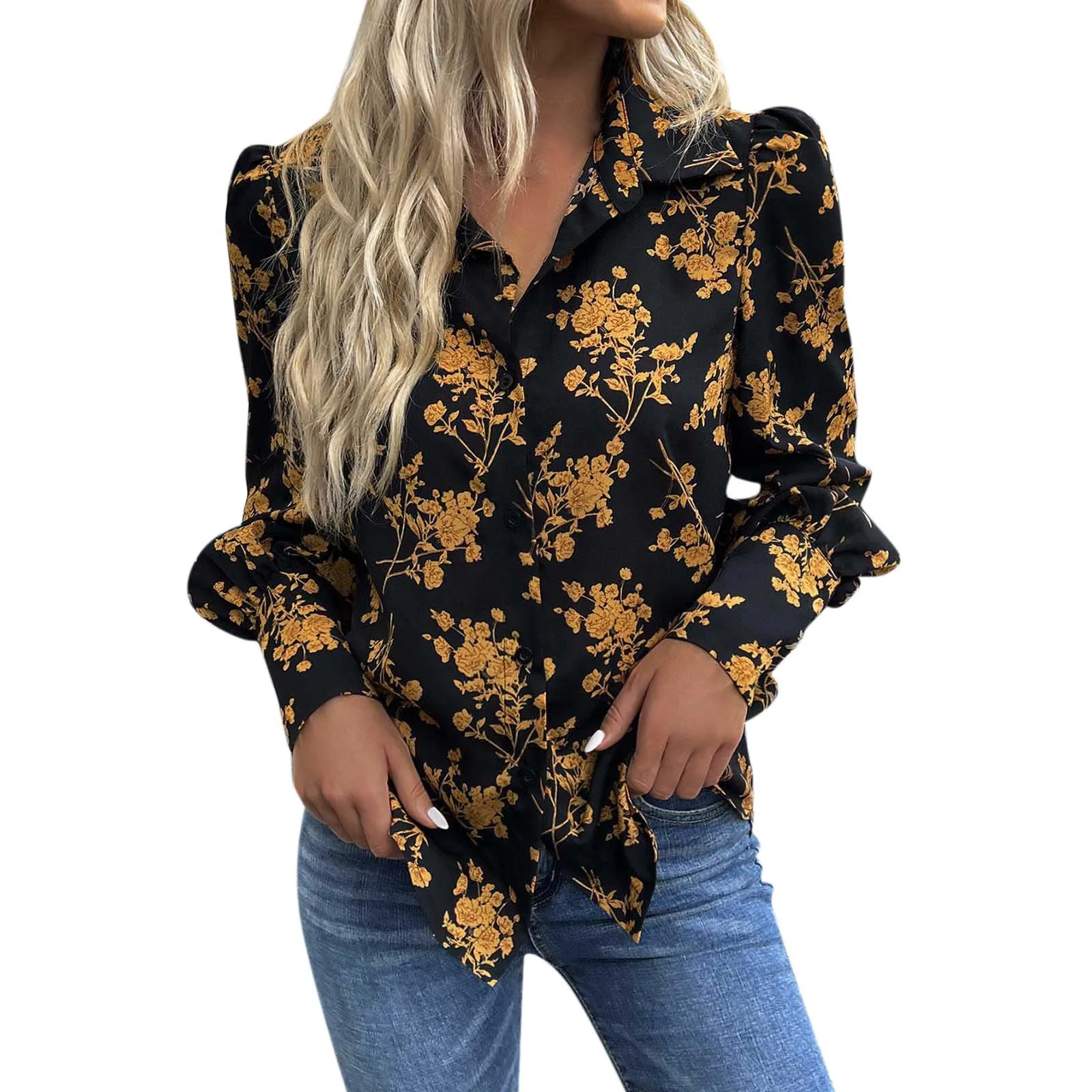 

Свободные облегающие Топы для женщин, модный трендовый продукт, рубашка с рукавами-фонариками и леопардовым принтом, Солнцезащитная одежда