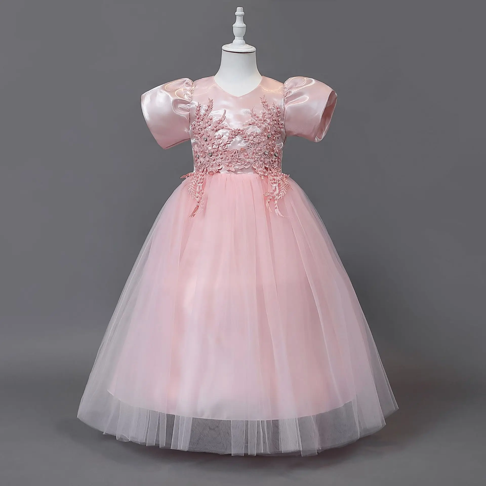 

Kid Wedding Dresses for Girls Elegant Flower Princess Long Gown Baby Girl Christmas Dress Vestidos infantil Size 5-16Y