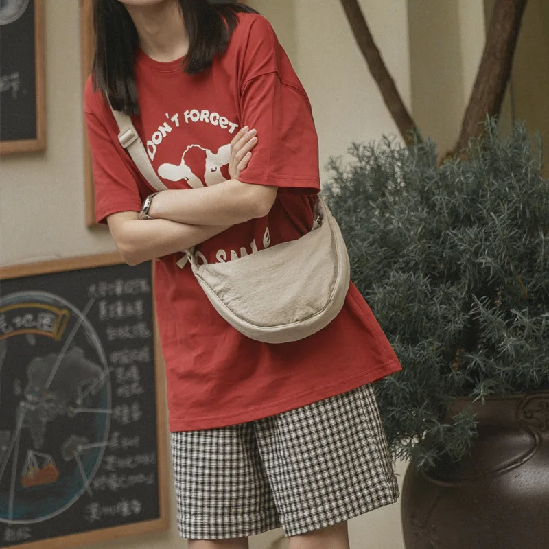 

Сумка-шоппер Женская на молнии, простая модная нейлоновая Водонепроницаемая однотонная вместительная сумочка-тоут через плечо, саквояж на ...