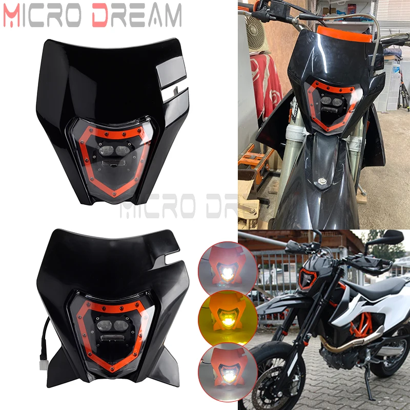 

Мотоциклетный светодиодный головной фонарь, фара, Головной фонарь, обтекатель для Kawasaki KX 450F 250F 100 KLX MX Мотокросс, кроссовый велосипед, эндуро, Передний фонарь s