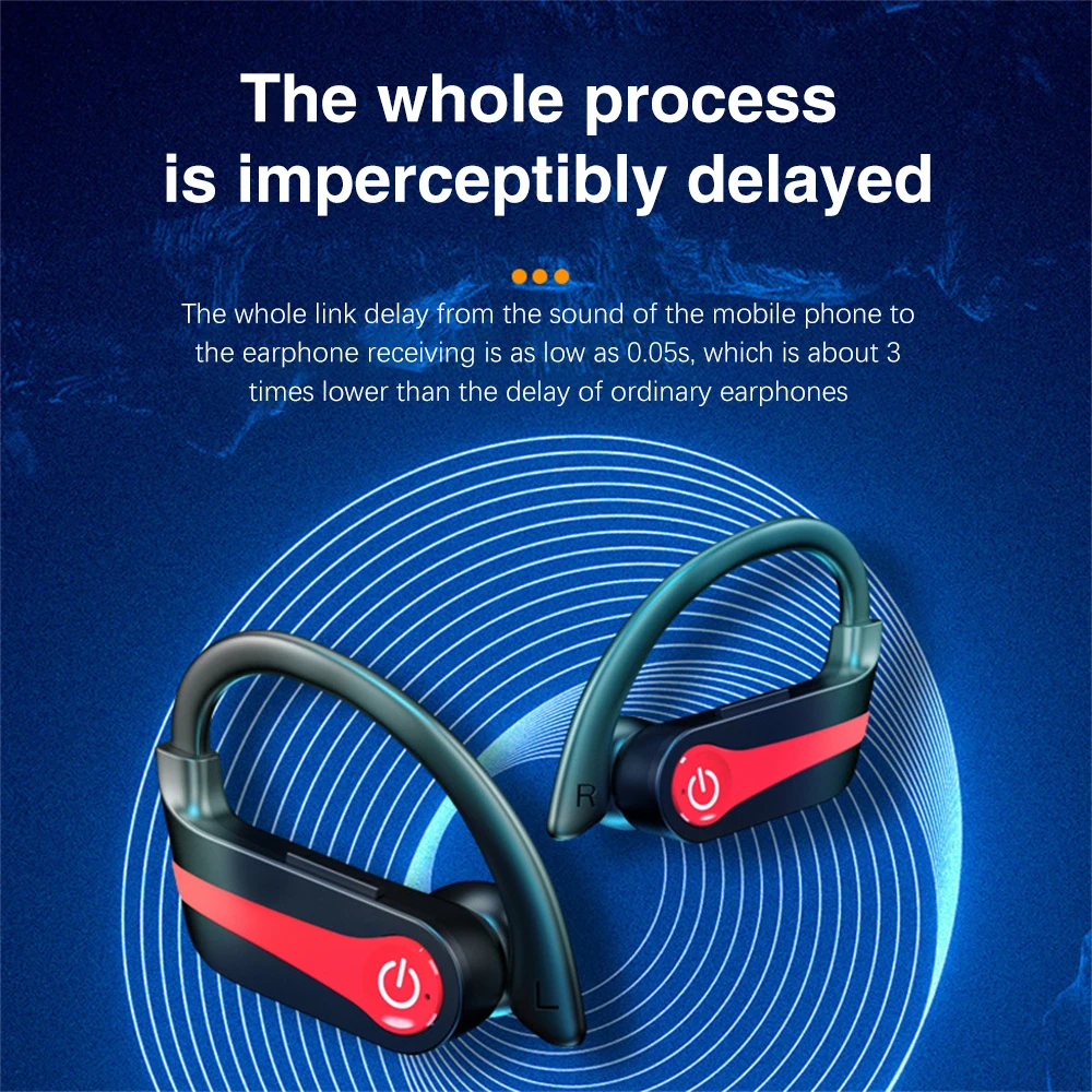 

Touch Control Headset Transmission Range 10 Meters Comfortable To Wear No Delay Sense Waterproof Low-power Consumption Earphone