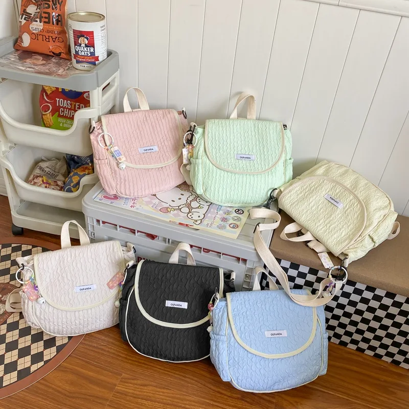 Fashion Crossbody for Women Nylon Large Capacity Shopping Bag Cute Student Schoolbag 2023 New All Match Shoulder Bag Female