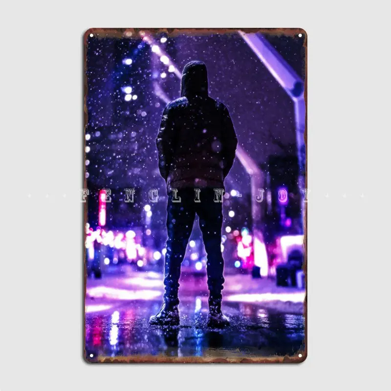 

Standing In Snow Metal Plaque Poster Cinema Garage Custom Wall Plaque Pub Garage Tin Sign Poster