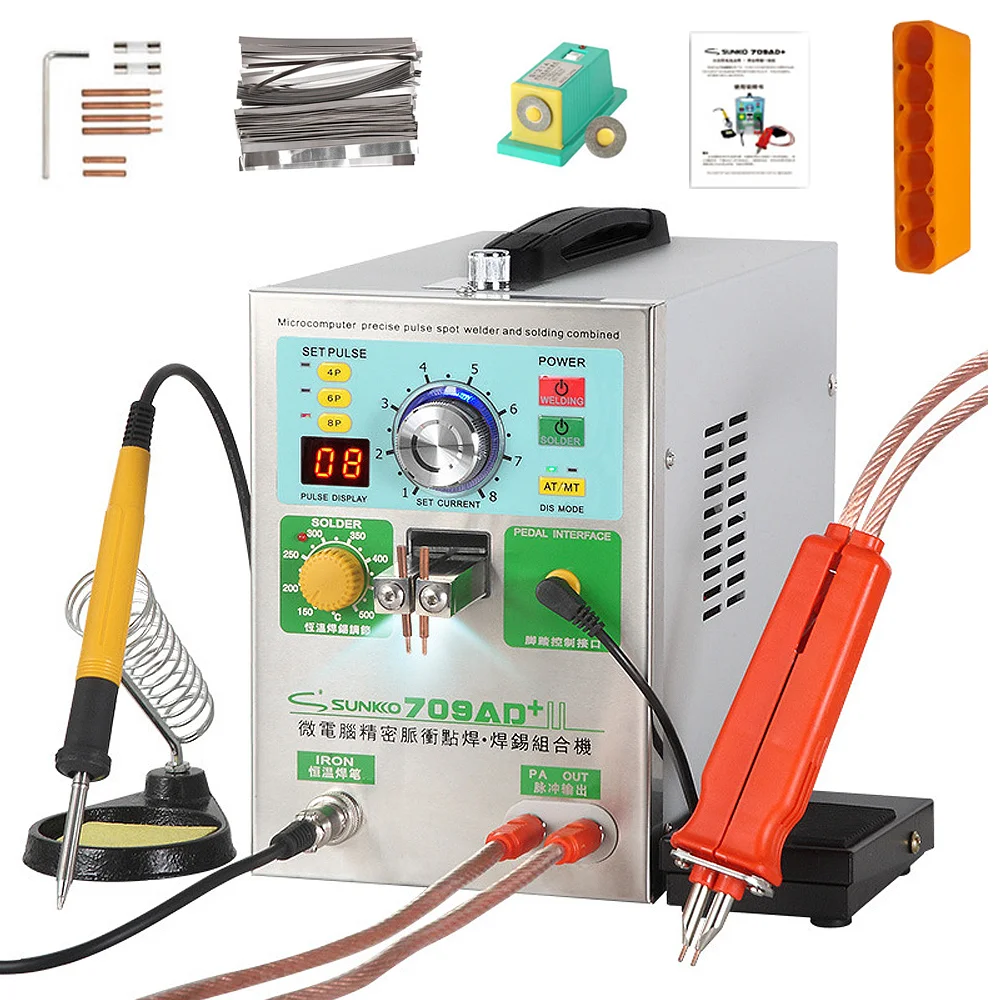 

SUNKKO Spot Welder 709AD+ 3.2KW Automatic Pulse 18650 Battery Welding Machine With Spot Welding Pen 110V 220V Welder Equipment