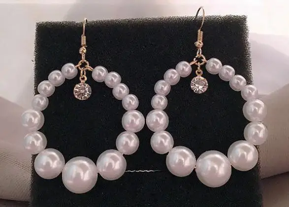 

Серьги из жемчуга AA уникального дизайна, серебряные серьги-подвески белого цвета с натуральным пресноводным жемчугом 4-10 мм