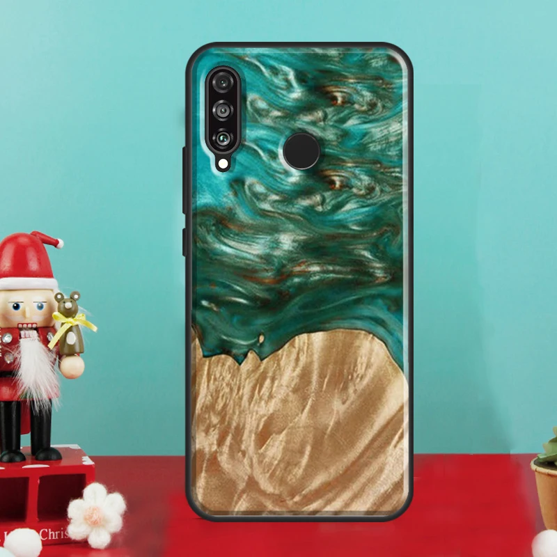 Фото Защитный чехол из дерева и смолы для Huawei Nova Y73 Y90 Y70 Y72 Y61 Y91 7i 8i 11i 12i 12s 9 10 SE P30 P40 Lite P60 Pro №4