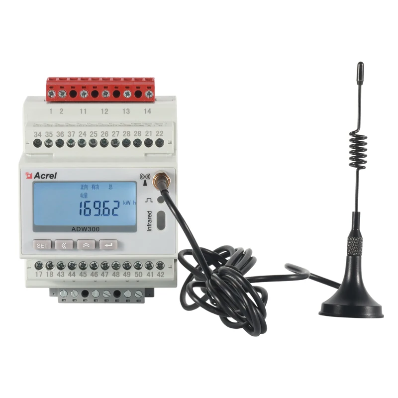 

Three Phase Energy Meter ADW300W-WF wifi Meter Communication with RS485 Rated Current 100A