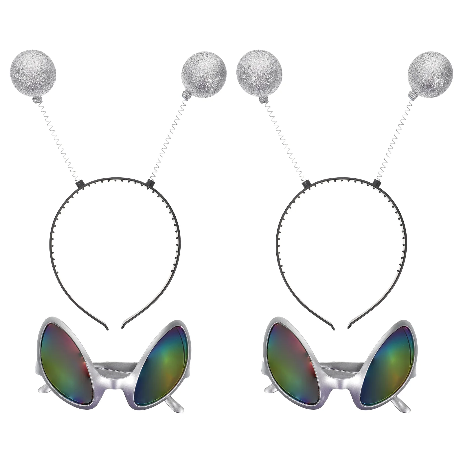 

2 набора, декоративные очки, головные уборы, инопланетянин, украшения для костюма, пластиковые аксессуары Aline, интересный аксессуар