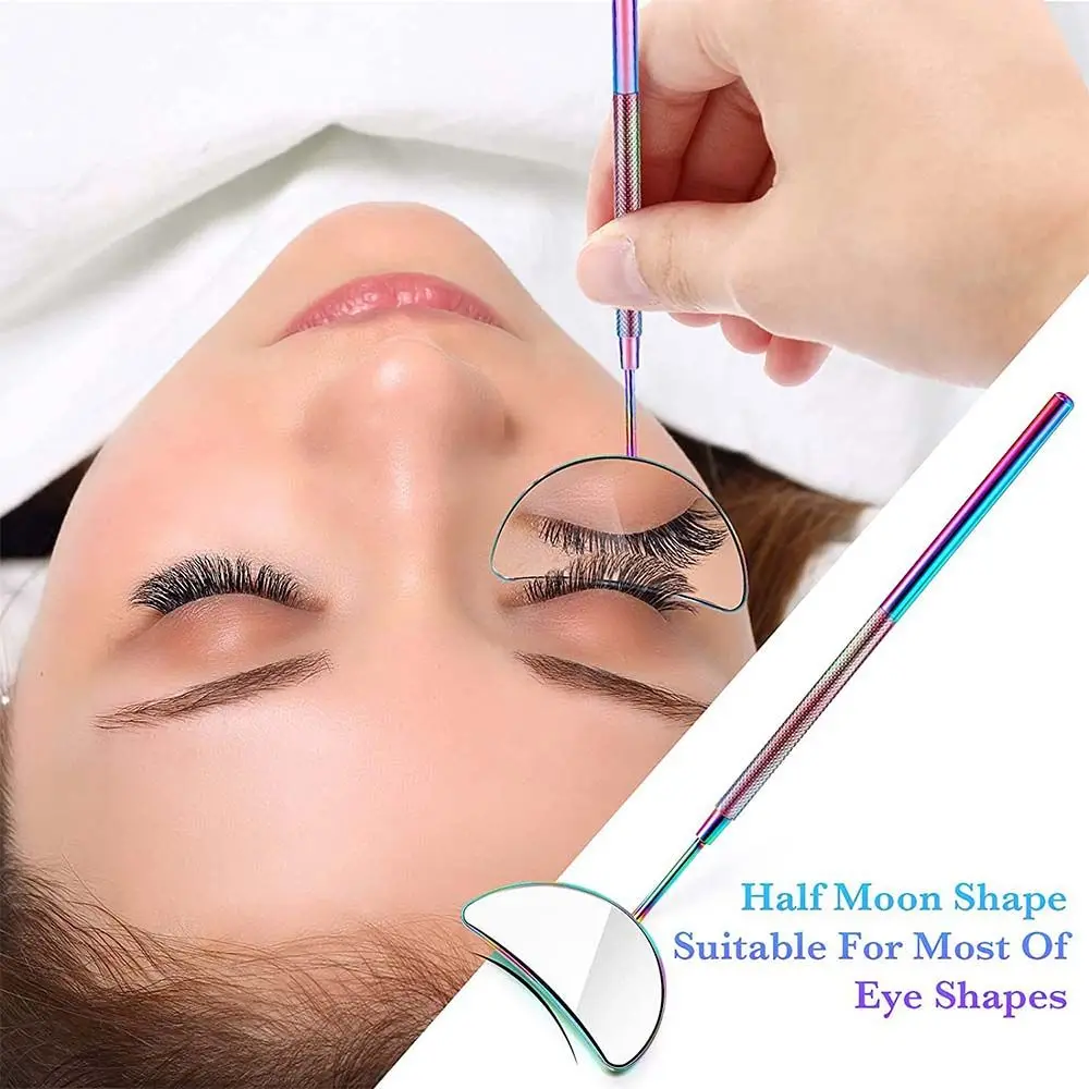 

Crescent Eyelash Mirror Magnifying Makeup Mirror Multifunction Beauty Long Handle Checking Grafting Lashes Cosmetic Supplies