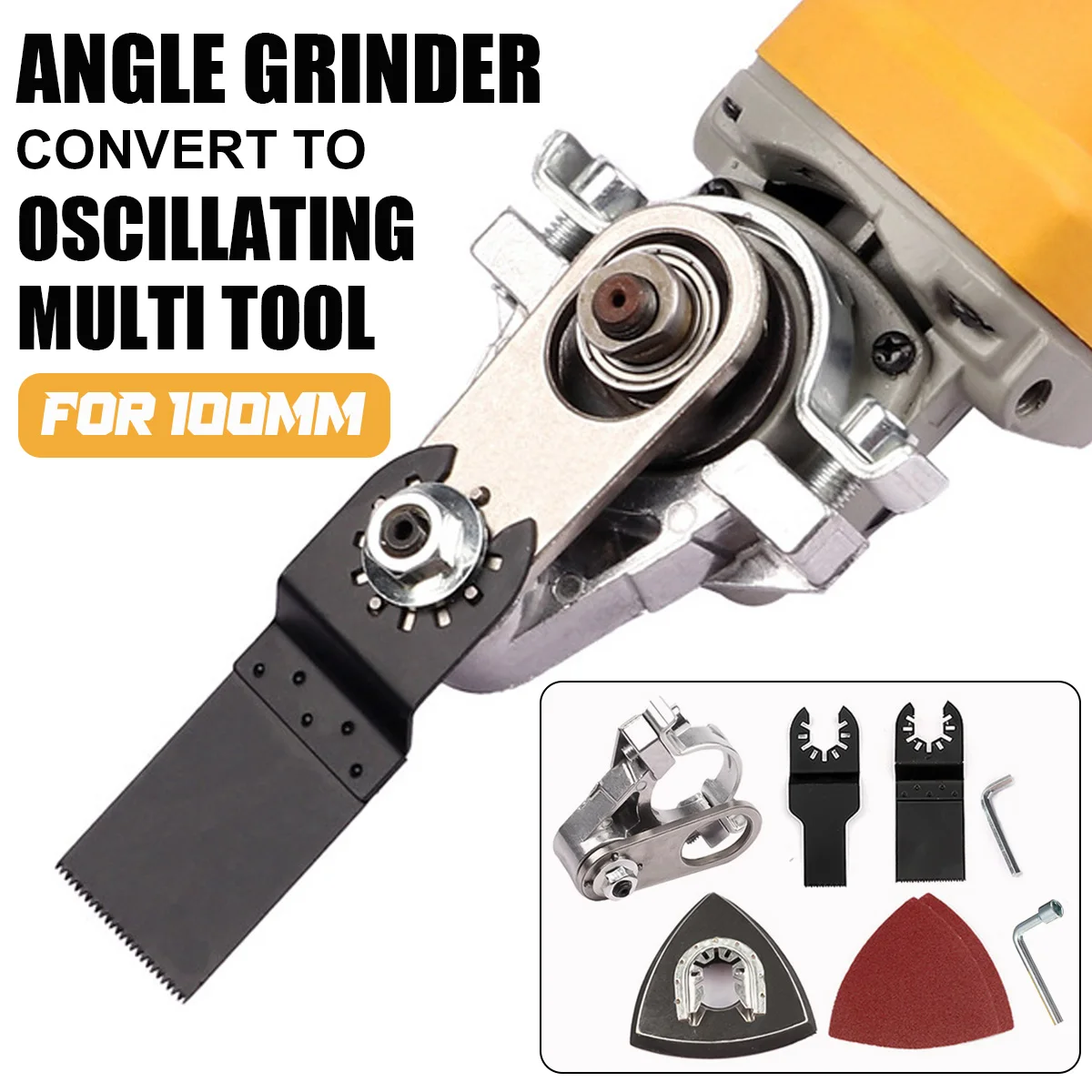 

Cordless Oscillating Multi Tool Angle grinder conversion tool head for 100mm Angle grinder
