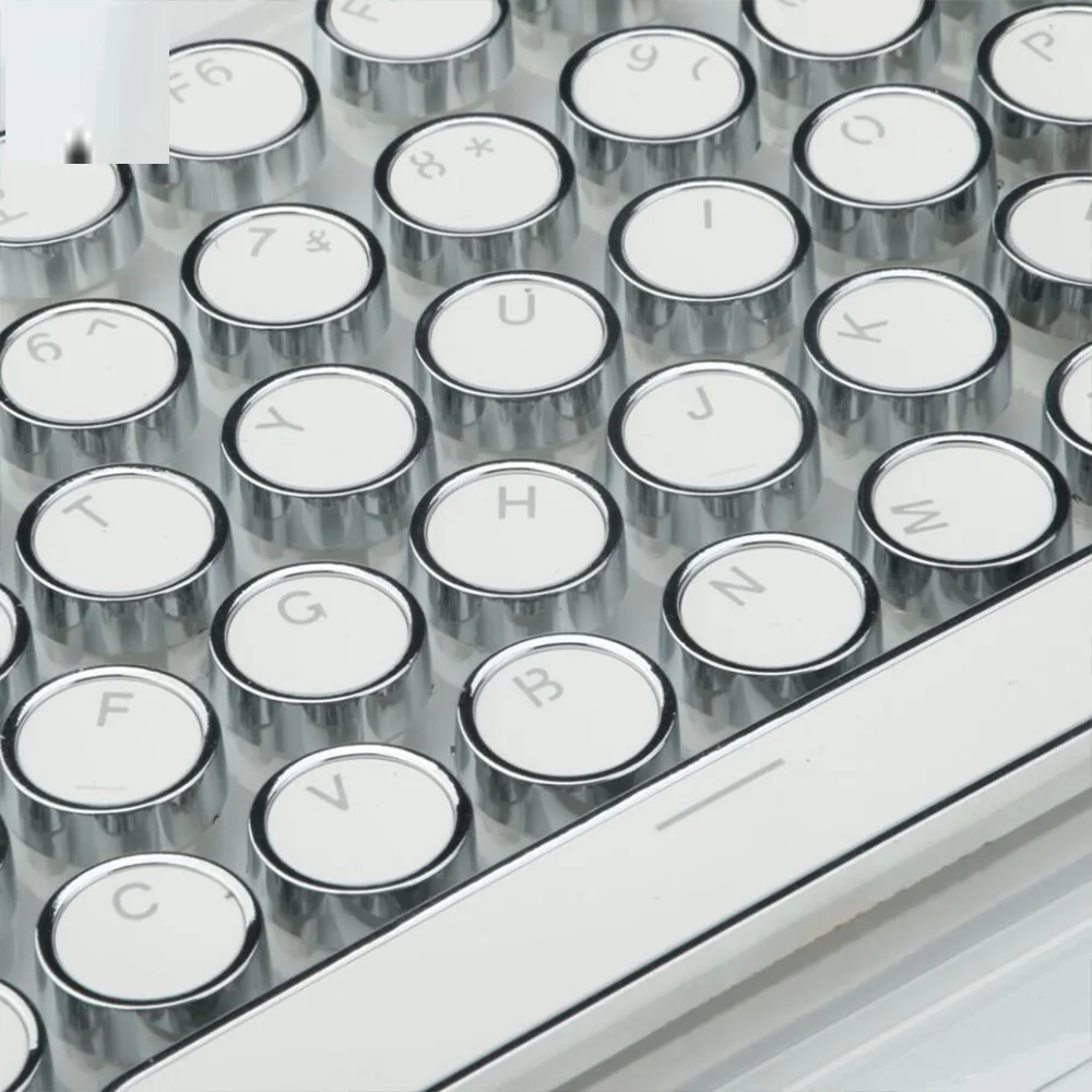 

For Cherry MX Mechanical Keyboard Round Design 104Pcs/Set PBT Universal Round Retro punk KeyCap Universal Backlit keyboard cap