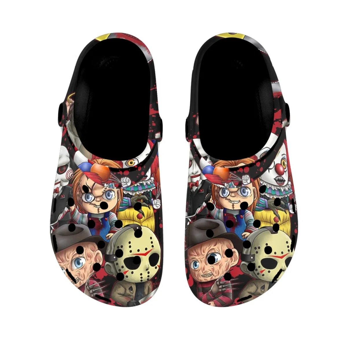 Summer Comfortable Slippers Female Horror Movie Character Friends Design Breathable Garden Shoes Beach Antislip Flat Sandals New