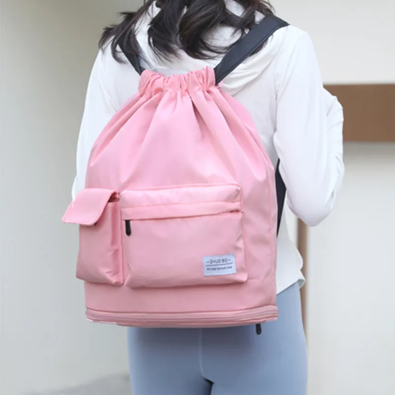 Female Sports Bags Men Fitness Accessories Large Nylon Basketball Rucksack Swimming Shoulder Bolsas Travel Women's Gym Backpack