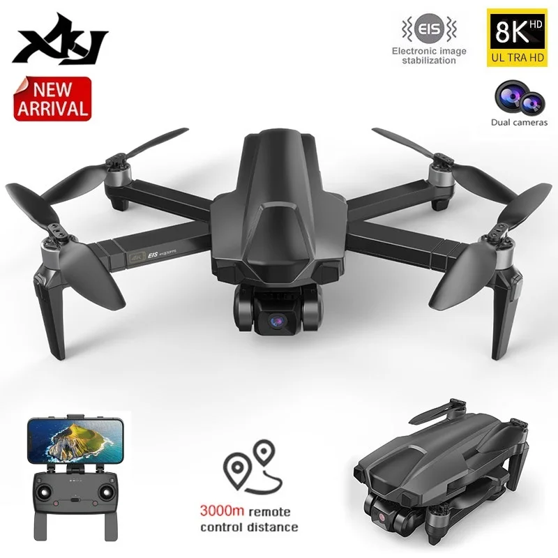 

Bugs 18 Pro GPS Drone 4K Professional HD Dual EIS Camera 3-Axis Gimbal 5G WIFI Brushless Foldable Quadcopter RC Distance 3KM