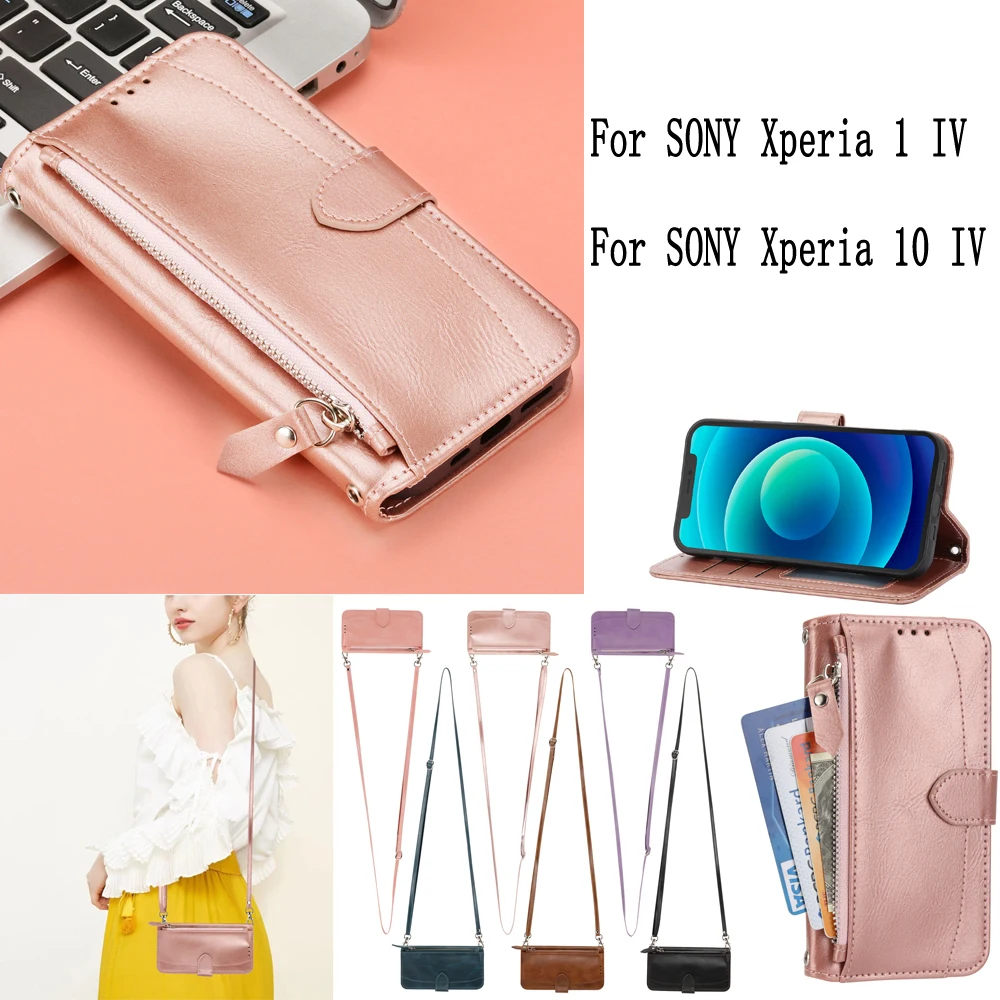 

Sunjolly, искусственные чехлы для SONY Xperia 1 10 IV, чехол-книжка, бумажник для SONY Xperia 10 IV, чехлы