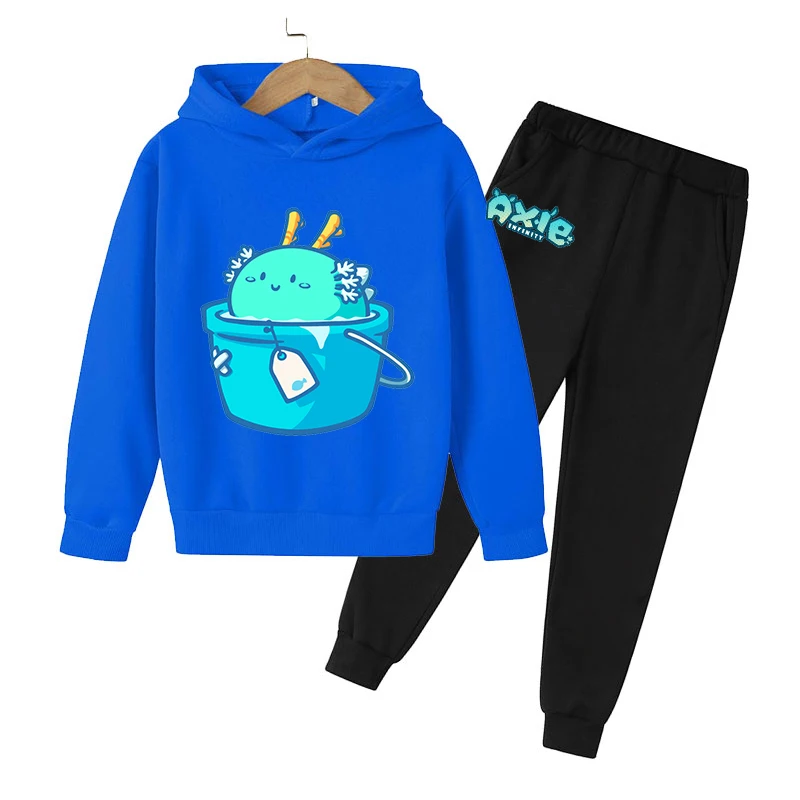 

4-12 Years Old Children's Axis Infinity Fleece Hoodie Pants Boys and Girls Fashion Sweater Sports Suit Autumn and Winter Clothes