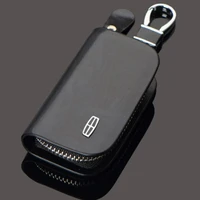 high grade for lincoln key case bag continental mkz mkx mkc car key bag mens car with leather key buckle model interior parts