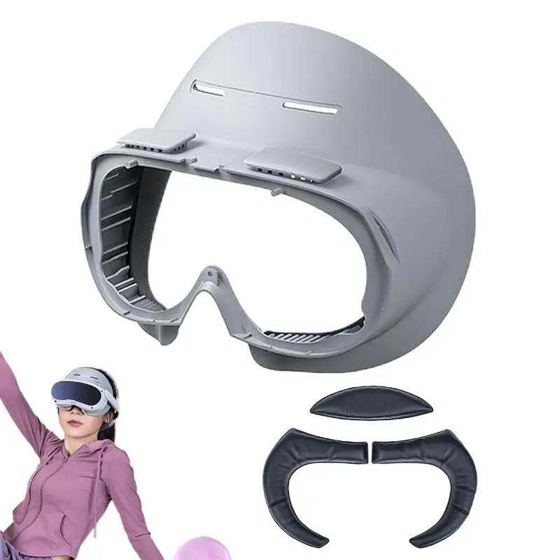 

Headset Washable Sweat-Proof PU Leather Face Cover for Pico4 VR Face Cover Interface Bracket Sponge Face Pad Replacement