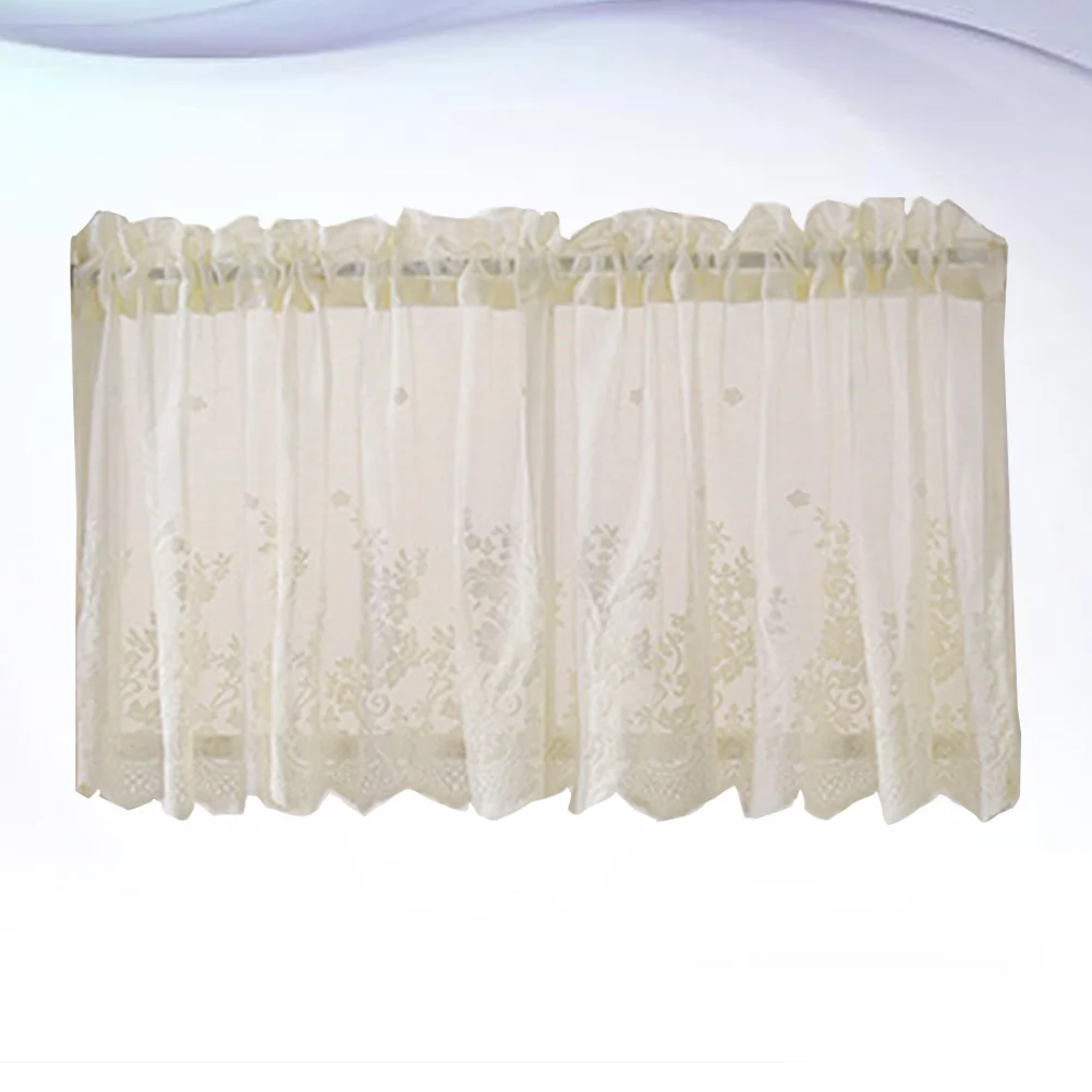 

European Style Roman Short Window Curtain Polyester Material Sunshade Curtain for Ventilation and Comfort （ Beige 74* 61cm ）
