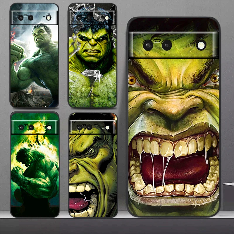 

Avengers Superheroe Hulk Marvel Phone Case For Google Pixel 7 6 Pro 6A 5A 5 4 4A XL 5G Black Soft Cover Fundas Coque Capa
