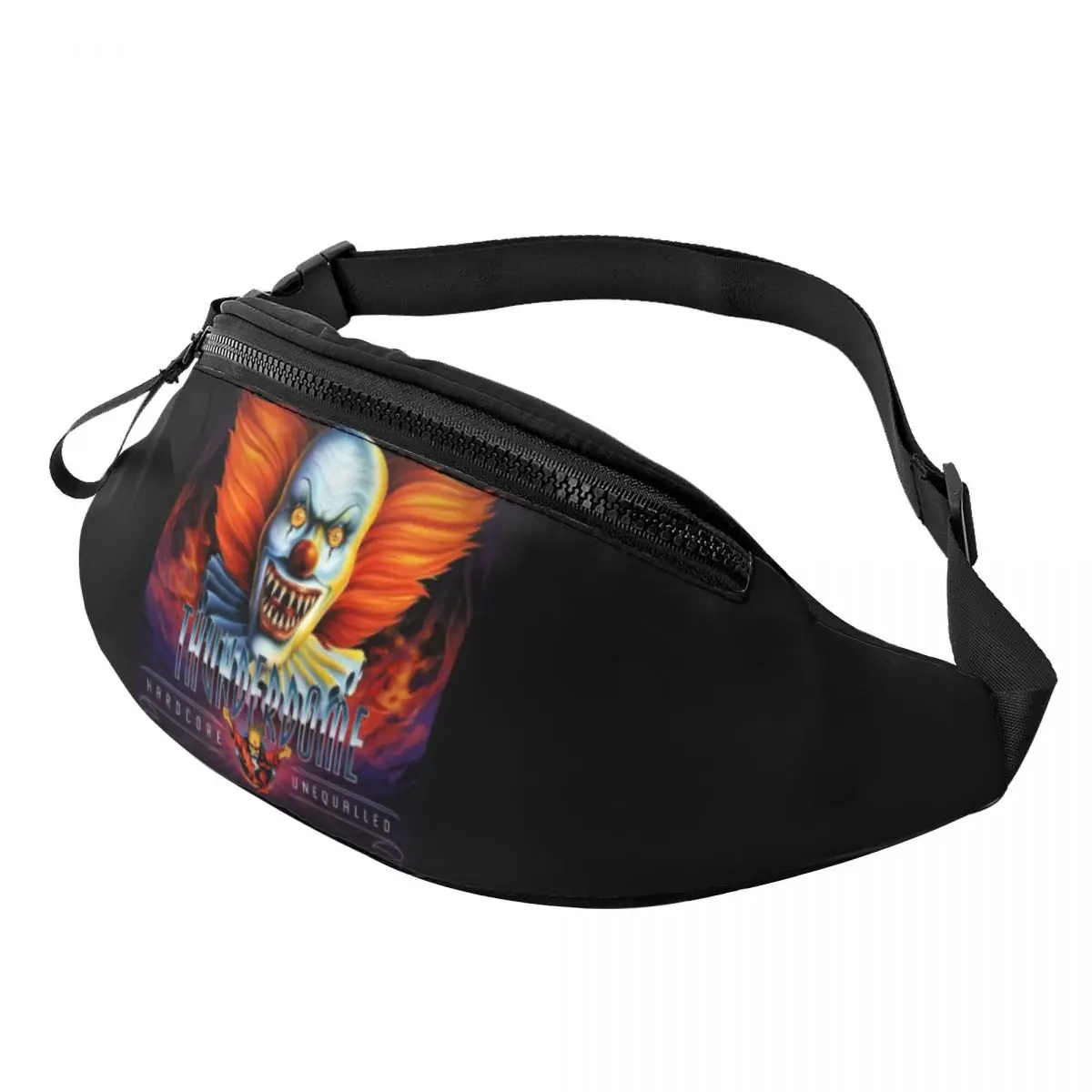 

Thunderdome Fanny Pack Women Men Casual Music Festival Anime Crossbody Waist Bag for Camping Biking Phone Money Pouch