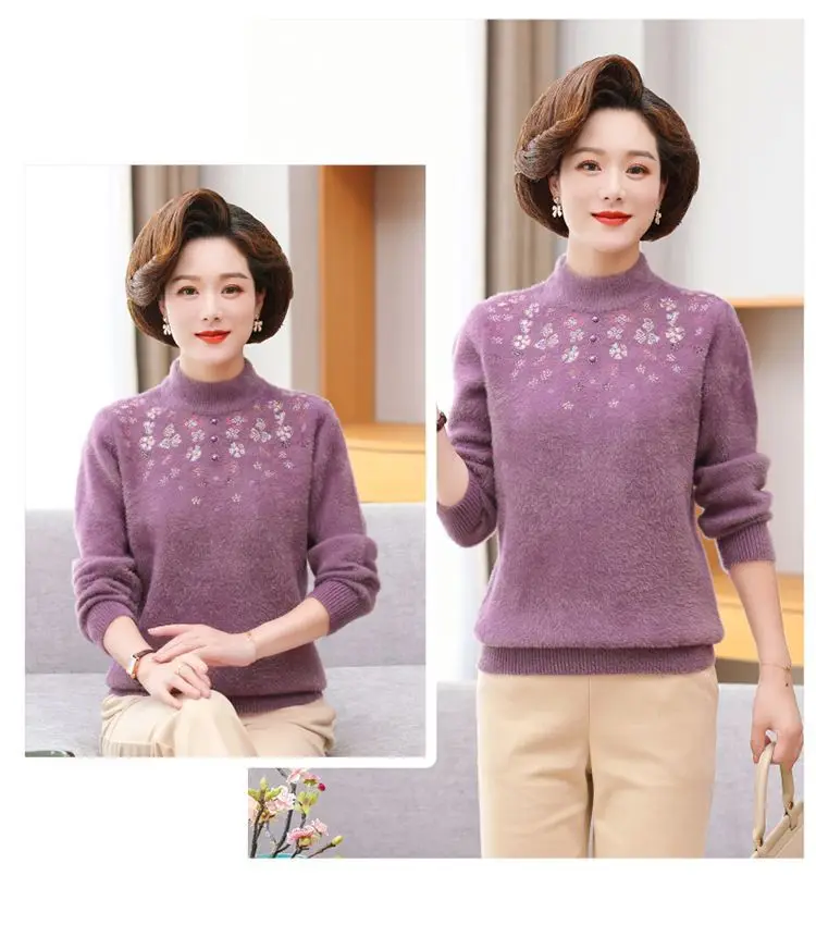 Женский свитер с высоким воротником зимняя бархатная утепленная внутренняя