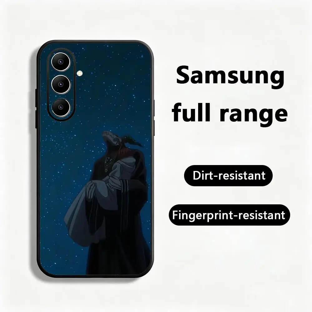 Фото Крутой аниме-чехол для телефона Mahoutsukai no Yome для Samsung Galaxy S26 S25 S24 S23 S22 S21 S20 Plus Ultra Note20, мягкий, черный №2