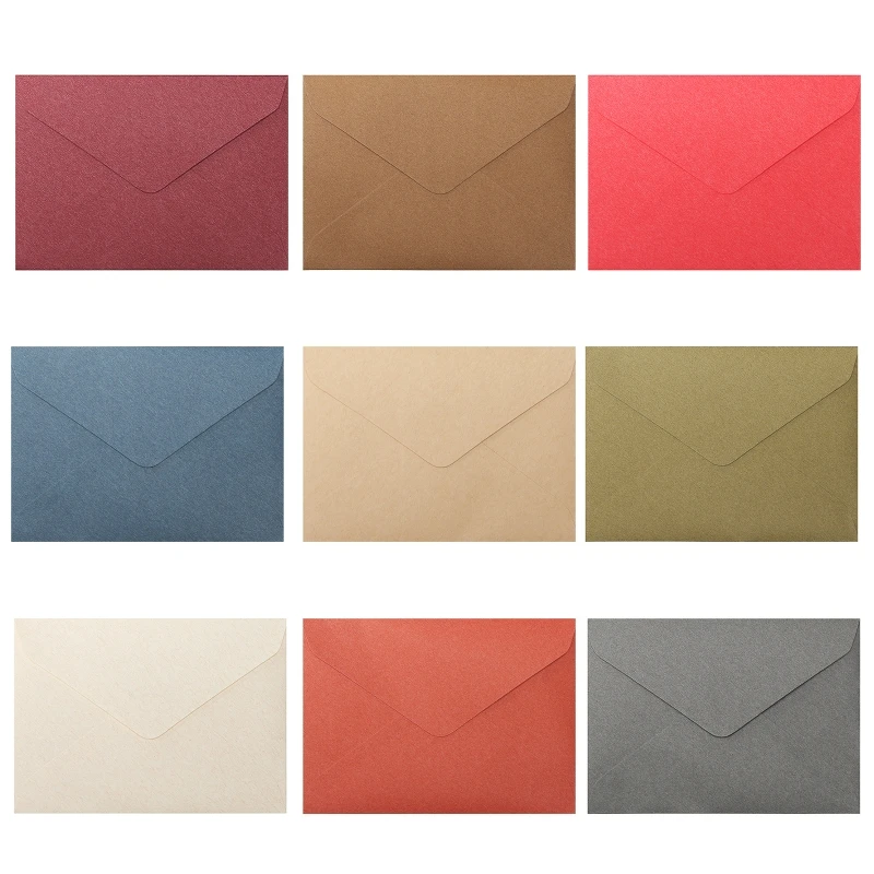 

B36C 20Pcs Retro Kraft Envelopes Kit Solid Color Envelope for 6 x 4 Inches Greeting Card Wedding Invitation Thank You Letter