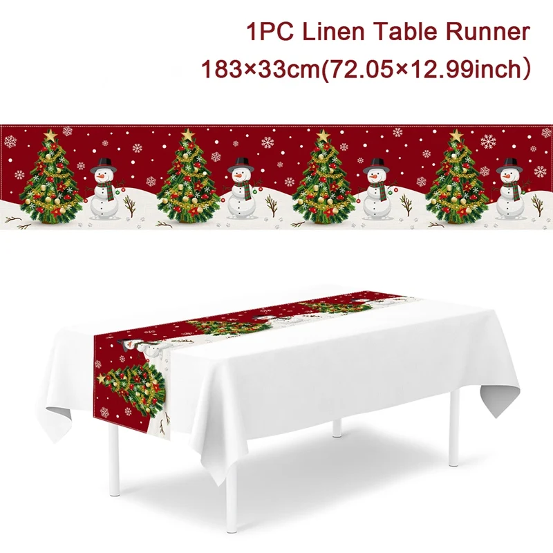 

Рождественские льняные скатерти Wayfun