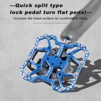 1 pairs bike pedals mtb aluminum alloy bicycle clipless pedal platform adapters for spd ultralight bicycle parts bicycle pedals