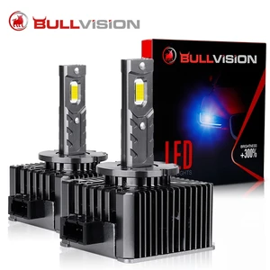 Светодиодные фары Bullvision D3S HID D1S D2S D4S D5S D8S D1R D2R D3R Turbo светодиодный 35000LM двухсторонний чип CSP 6500K белый 90 Вт Plug  Play