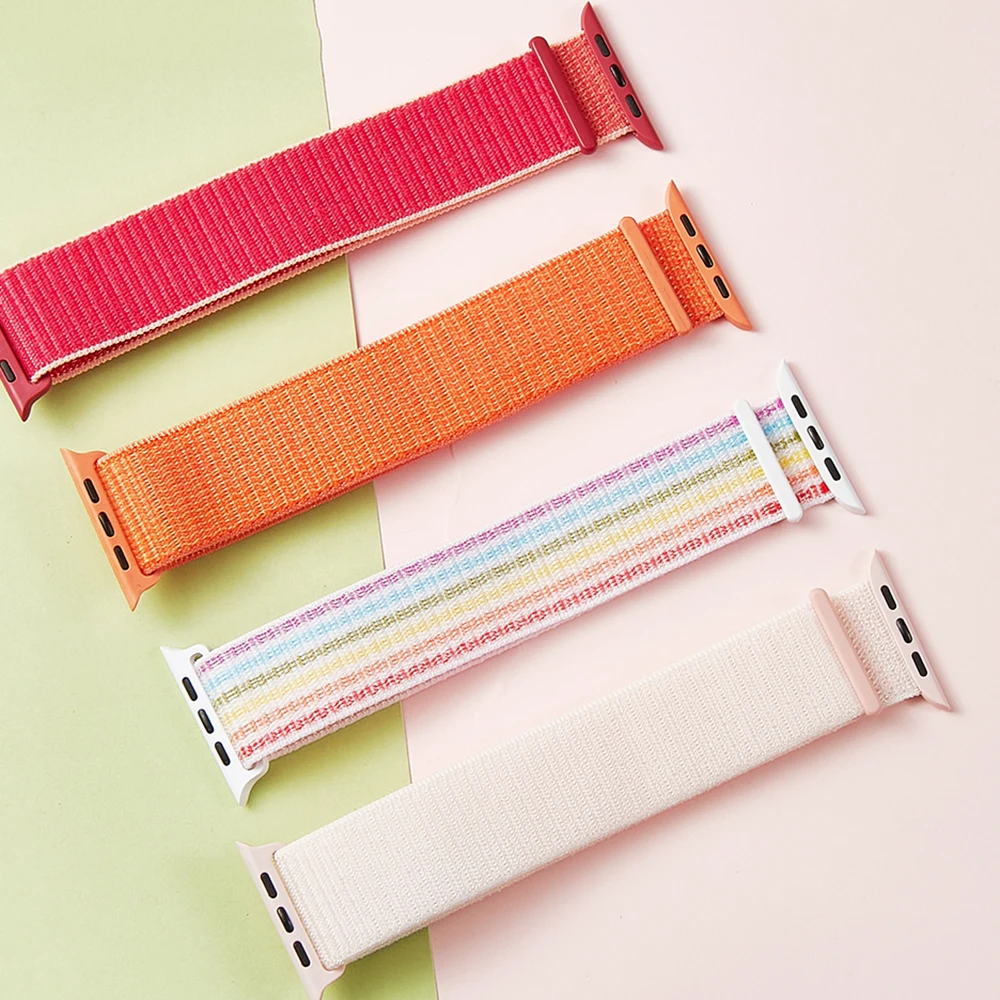 Nylon Strap for Apple Watch Band Ultra 8 49mm 45mm 41mm for iWatch 7 Se 6 5 4 3 Bracelet for Apple Watch 44mm 40mm 38mm 42mm