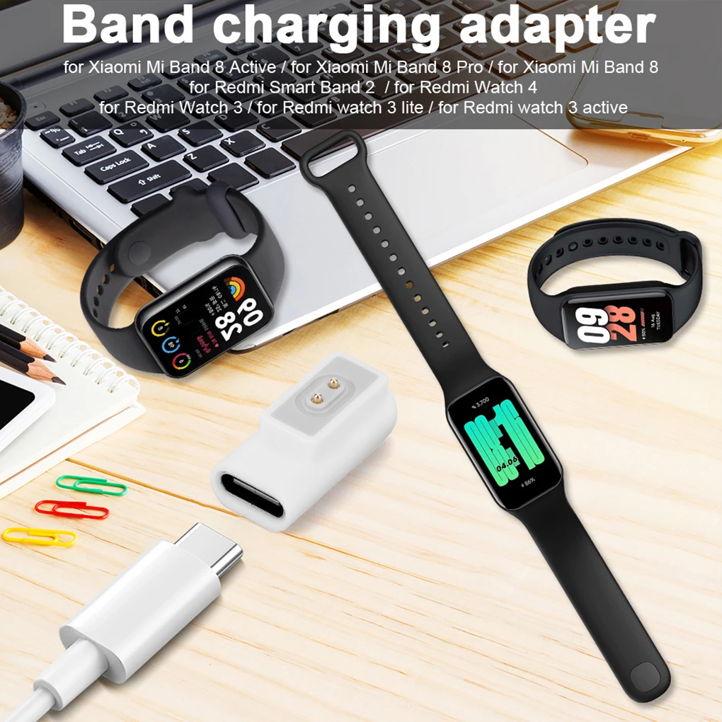 Магнитный адаптер зарядного устройства для умных часов Xiaomi Mi Band 8 Active/8Pro разъем USB