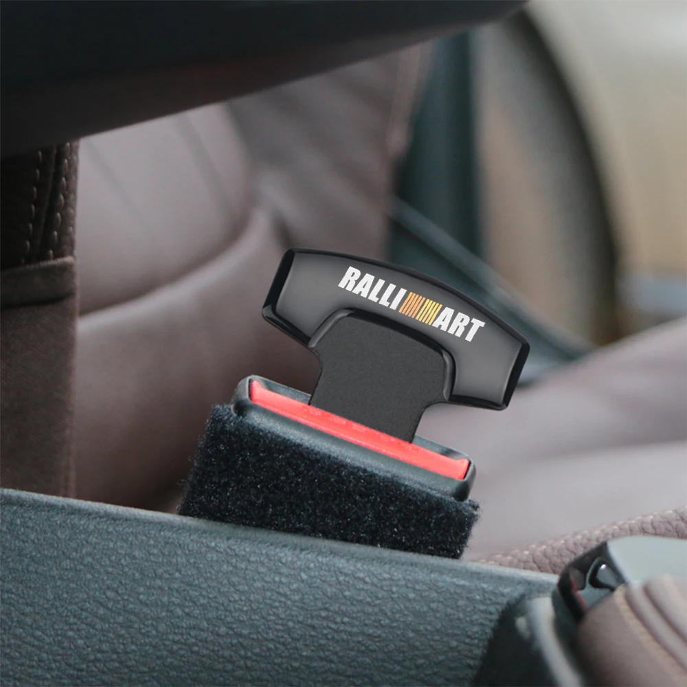

1/2pcs Ralliart Car Seat Safety Belt Lock Buckle Clip Extender Auto Accessories For Mitsubishi lancer outlander asx pajero l200