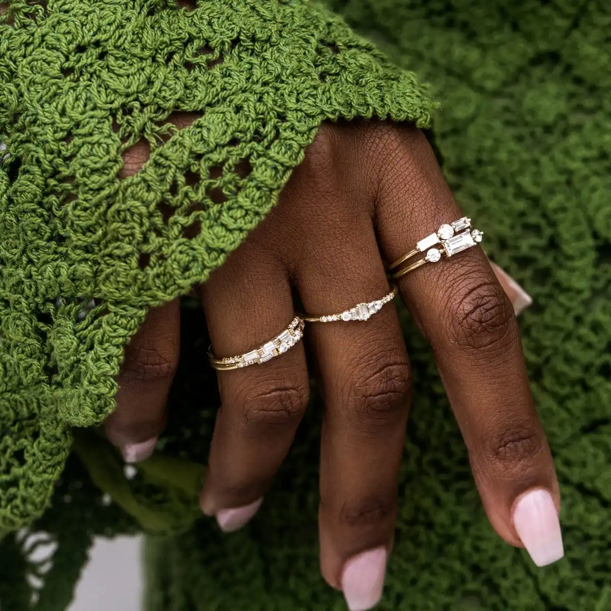 

Elegant S925 Sterling Silver Between Two Baguettes Ring for Women