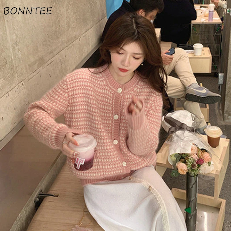 

Panelled Cardigan Women Casual Autumn Sweater New Ropa Mujer All-match Tender Korean Style Knitwear Design Harajuku Vintage Chic