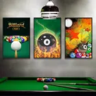 Постеры для снукера, бильярда, Картина на холсте, настенные художественные принты, картина для гостиной, бильярдной комнаты, спальни, домашний декор