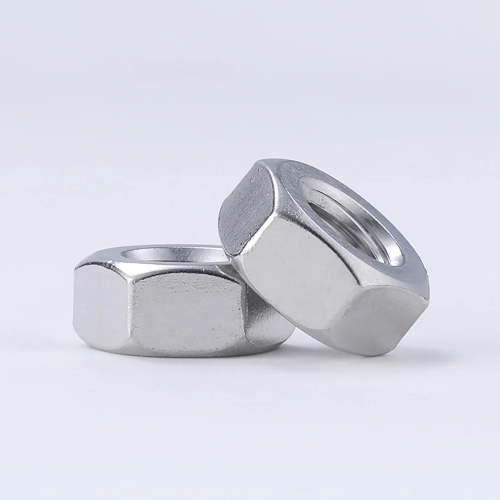

5/10/20/50Pcs M3 M4 M5 M6 M8 M10 M12 M16 Full Hex Hexagon Nut 201 Stainless Steel