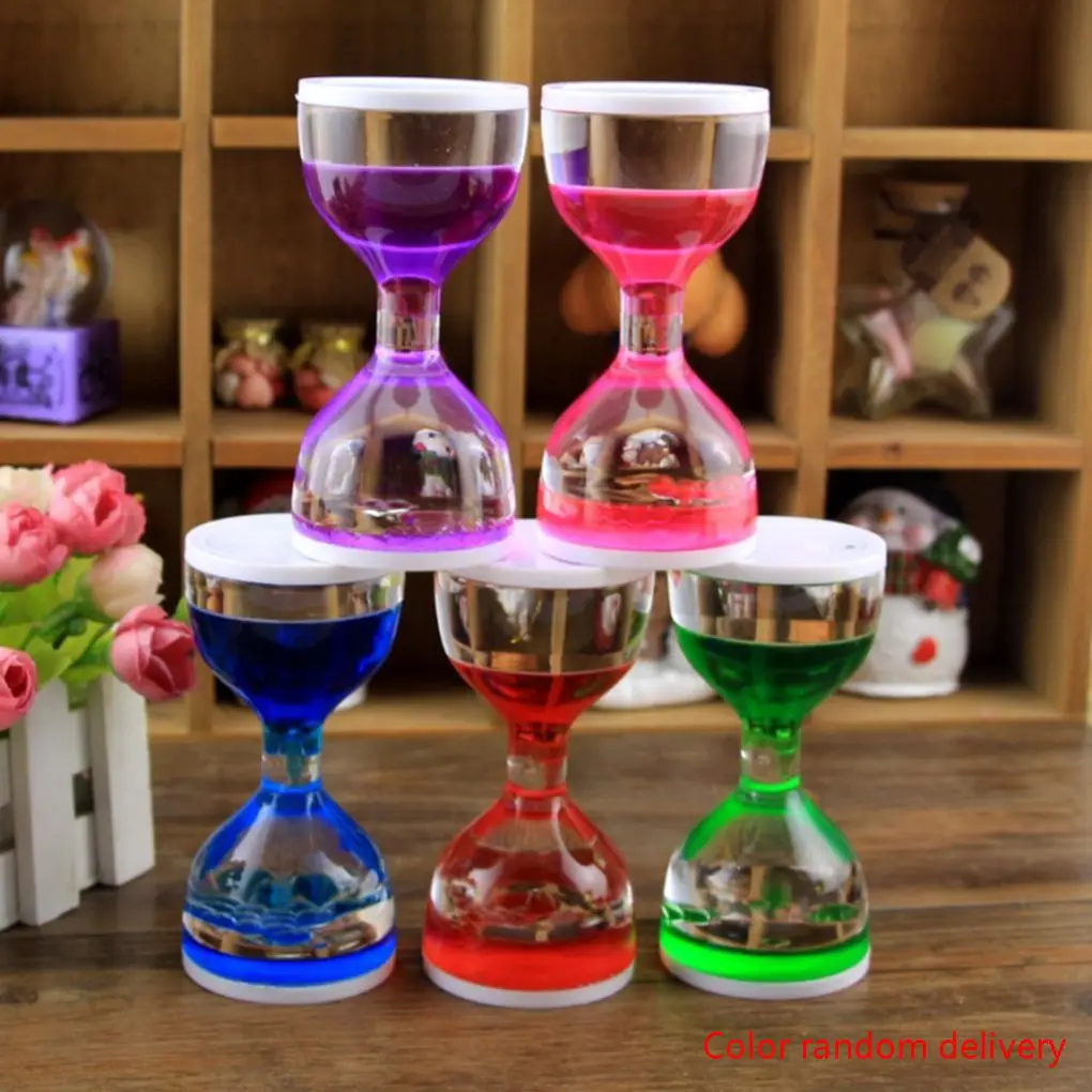 

Oiling Cup Liquid Timer Yoga Slim Hourglass Crystal Liquid Hourglass Ornament Decoration S/L Random Color