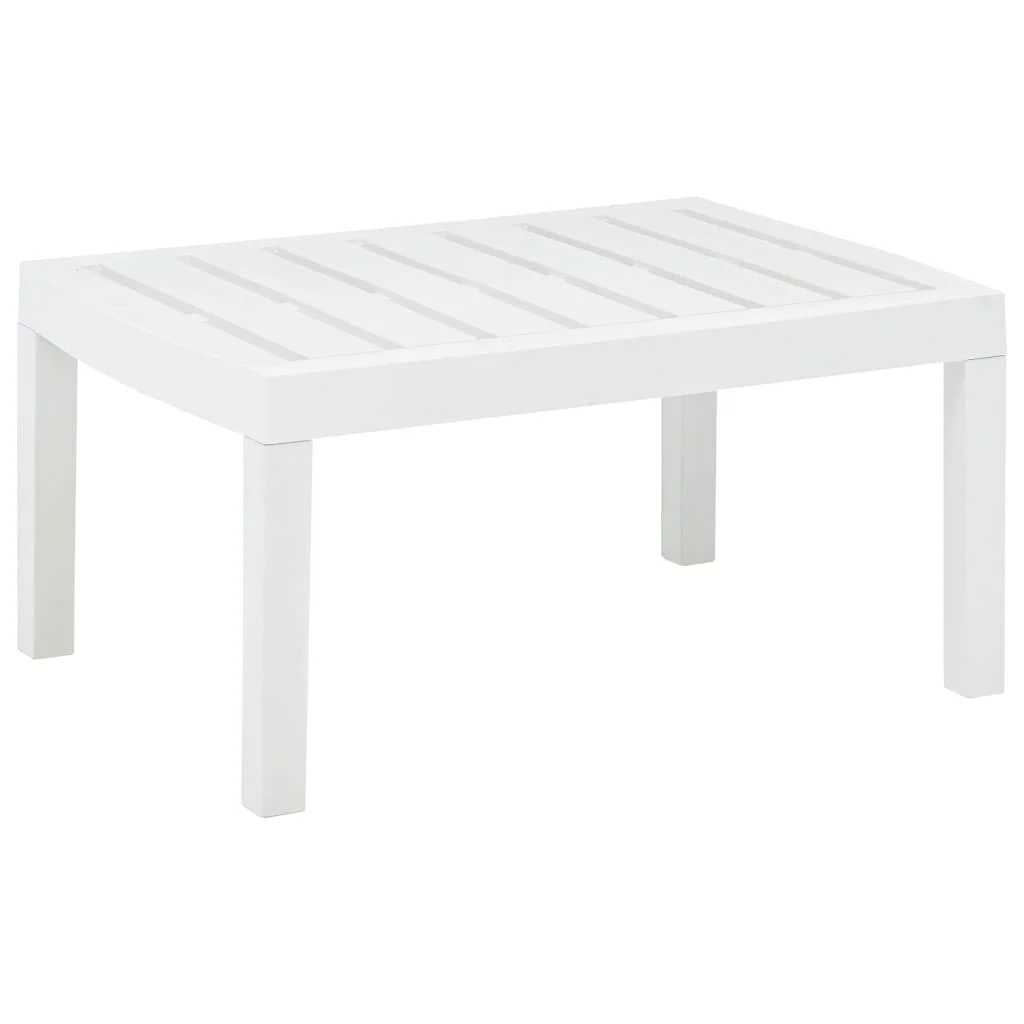 

Outdoor Patio Lounge Table Porch Garden Deck Outside Furniture Set Balcon Decor White 30.7"x21.7"x15" Plastic