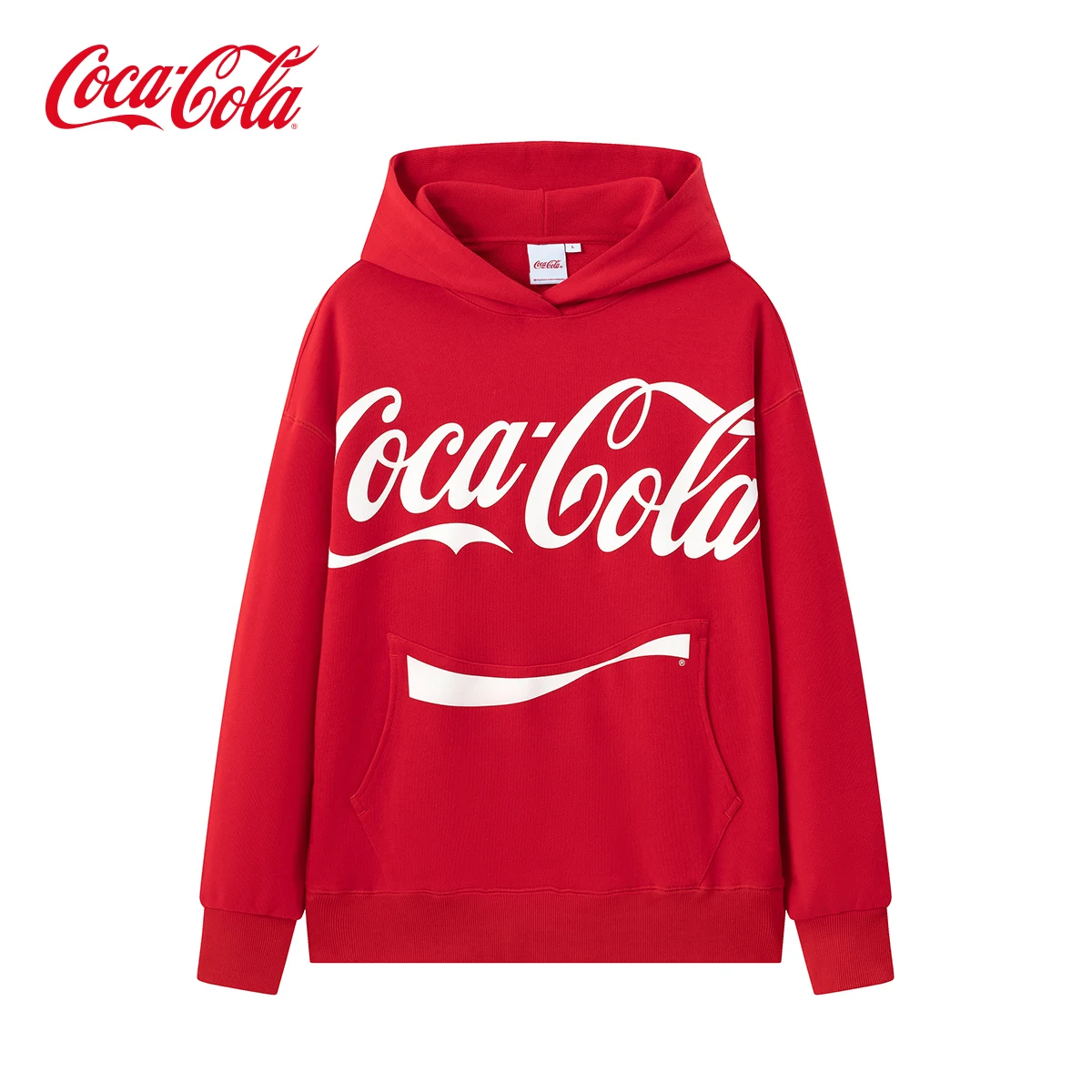 

Coca-Cola official lovers tide brand new spring and autumn hooded sweater big LOGO couple hoodie vintage hoodie men