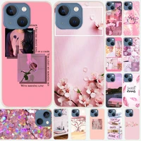 silicone soft coque shell case for apple iphone 13 12 11 pro x xs max xr 6 6s 7 8 plus mini se 2020 pink aesthetics